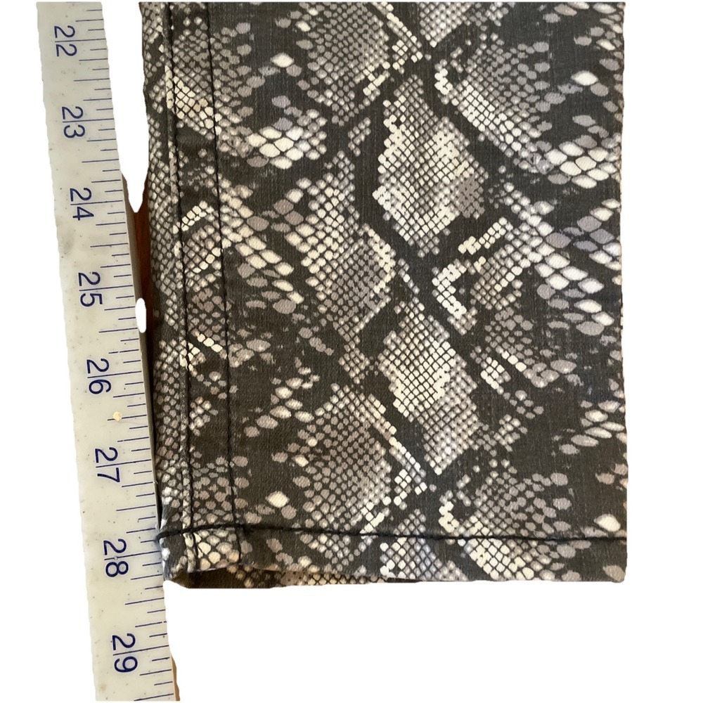 Seven 7 Womens Tummyless High Rise Skinny Neutral Snake‎ Skin Size 10 - Picture 5 of 10